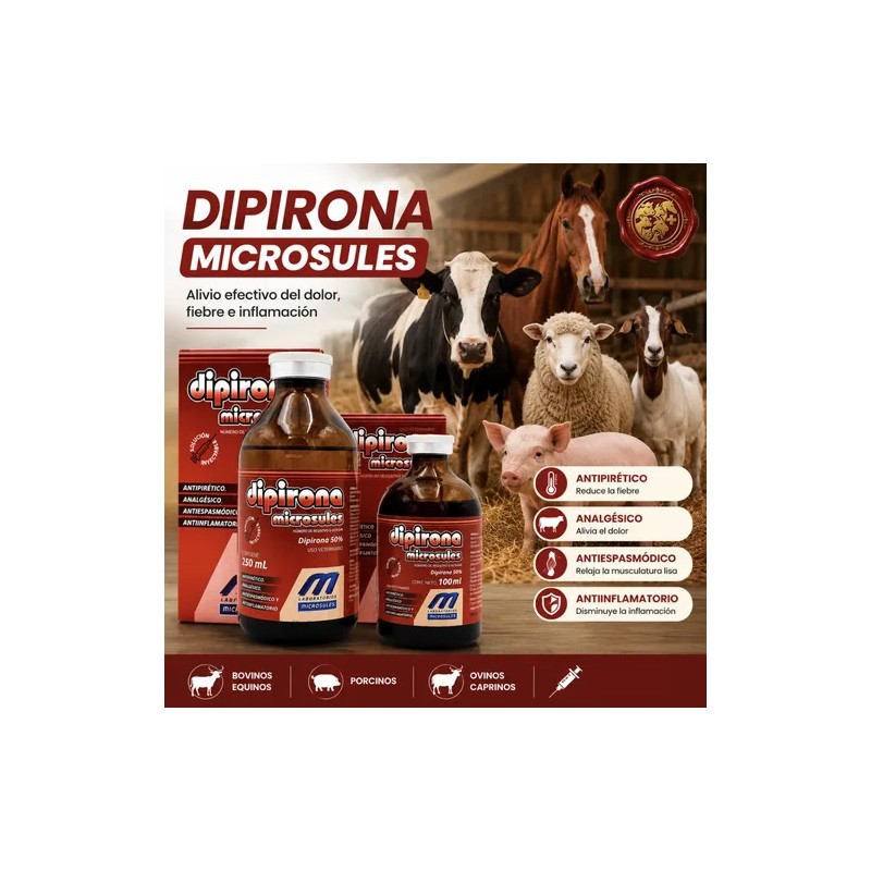 Dipirona 50% Promo Set 250 +100ml Solucion Analgésico Animal