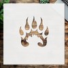 Reusable Bear Paw Logo Stencil, 8.5x11 Inches, Ideal for Painting