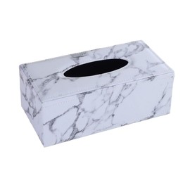 AIMALL Elegant PU Leather Tissue Box - High-End Decorative Rectangular Tissue Holder for Hotel, Home and Office, 9.45" x 3.74" x 4.72"