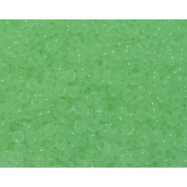 JOLLY STORE Crafts Green Glow in The Dark 6.5x4mm Mini Pony Beads, Made in USA, 1000pcs