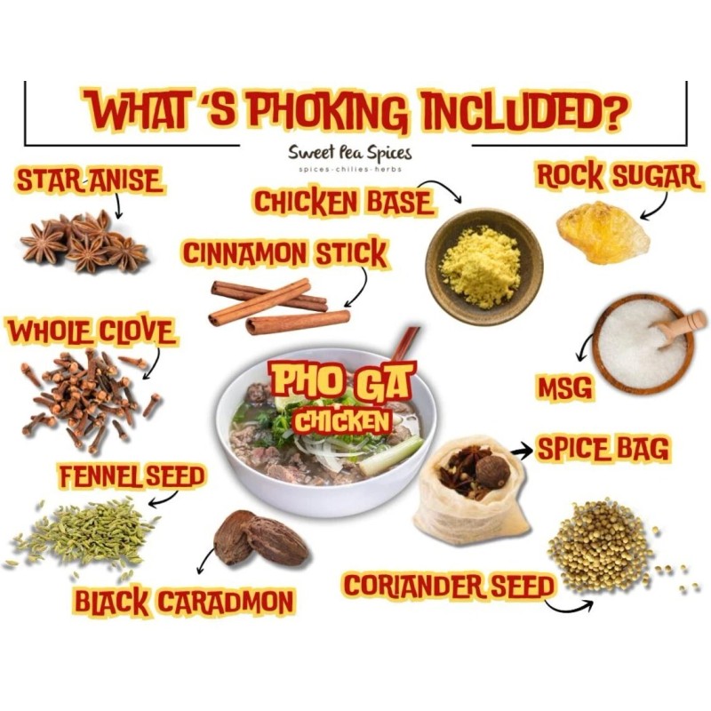 Sweet Pea Spices Pho King Delicious Pho Soup Kit w/MSG-