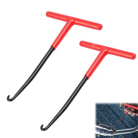 banjiabb Pack of 2 Motorcycle Tools, Exhaust Spring Hooks, Spring Hooks, Motorcycle Spring Puller, Spring Compressor, Brake Spring Hook, T Hook Spring Puller, Metal Spring Pull Hook, for Scooters