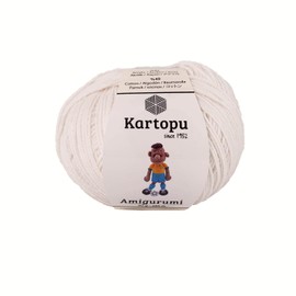Kartopu Amigurumi and Baby Cotton Knitting Rope,Specially Produced for Amigurumi Lovers,(8Pack) Skein(Ball) 1.76 Oz (50g) (Cream 011)