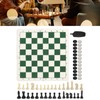 Chess Checkers Set PP Chess Pieces PU Imitation Leather Chess