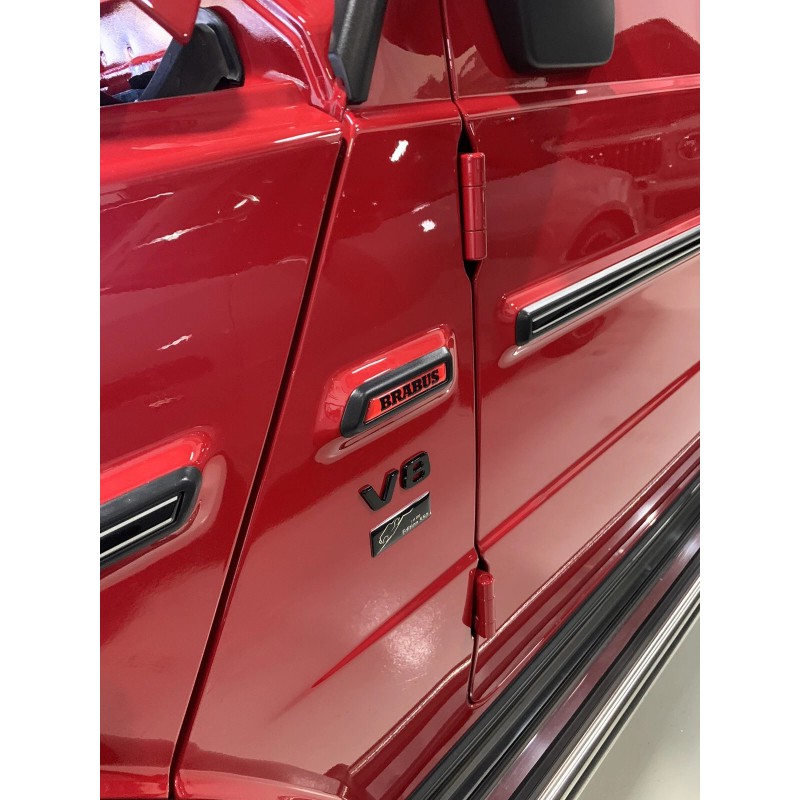 BRABUS Logo G-class 464 Red/Black FENDER BADGE EMBLEM Set Of