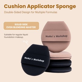 MoMo's Workshop Powder puff, double-sided rubycell, large puff for air cushion foundation, ultra-soft, odourless, one-piece structure 3 pcs