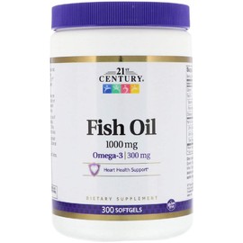 Fish Oil Omega 3 EPA and DHA Cardiovascular Health 1000 mg 300 Softgels