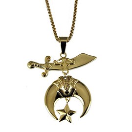 The Quiet Witness 4031841 Shriner Necklace Scimitar Moon Star Shrine Pendant Hospital Noble Fez Imperial