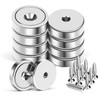 MIKEDE 10 Pack Strong Neodymium Cup Magnets, 70Lbs+ Holding Force
