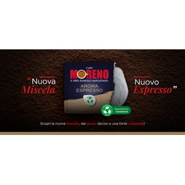 ESPRESSO BAR 50 ESE PODS, CAFFE MORENO USA, Premium Roast, Made in Italy Il Vero Espresso Napoletano.
