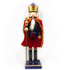 Holiday Depot 15" Nutcracker Christmas Decoration (Set of 3) - Traditional Wooden King, Soldier, and Drummer Styles. for Friends, Family, and Coworkers.
