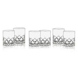 Godinger Shot Glasses, Drinkware Liquor Shot Glasses Set of 6, Hatch Collection