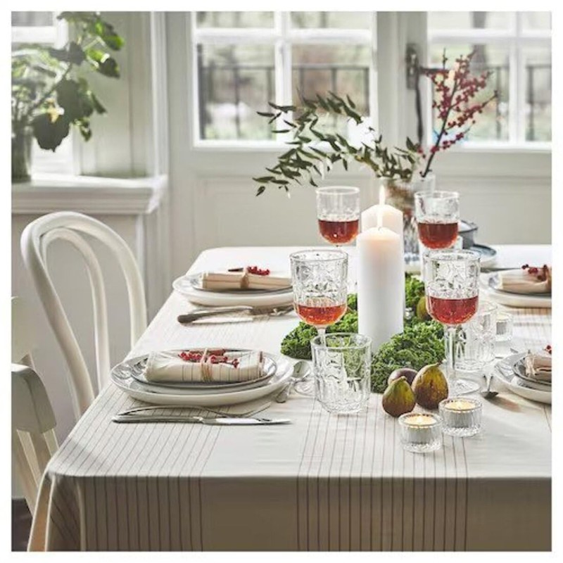 VIPPSTARR VIP STALL Cloth Napkins - Striped Pattern Red/Natural 12x12