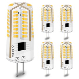 Megereet G4 LED Bulb 120V Dimmable 3W(20W 30W Halogen Equivalent) Warm White 3000K G4 Bi-Pin Base LED Bulb(Cannot be Used at Low Voltage 12V) G4 LED 110V- 130V - Pack of 5
