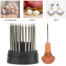 bizofft Beading Tools Set, Jewelry Equipment Diamond Bead Grain Tool, for Diamond Stone Setting Graver Jewelry Beading Tool DIY Crafting Jewelry Making