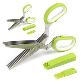 Jenaluca Herb Scissors with Five Blades - Two Pack