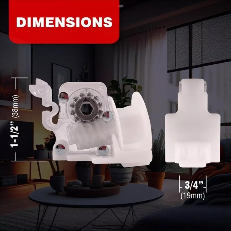 FiTspi 2Pcs Wood Venetian Blind Spares Parts Tilt Tilter Mechanism