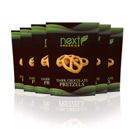 Next Organics Dark Chocolate Pretzels 4 Ounce (Pack of 6)