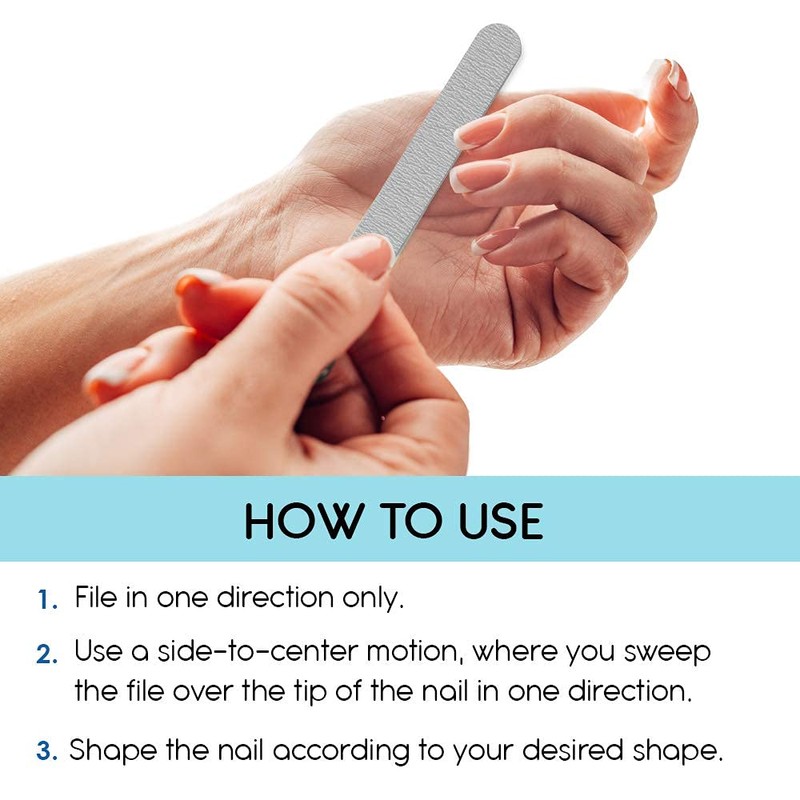 Flowery Disposable Nail File (180/400 Grit Cushion Silver)