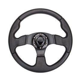 Spaorcco Golf Cart Steering Wheel Universal Design for Most Golf Cart Club Car DS and Precedent 12.5 inch Black EZGO Yamaha Steering Wheel