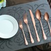 Vilihkc Unique floral pattern Silverware Set Mirror Polished Flatware Set