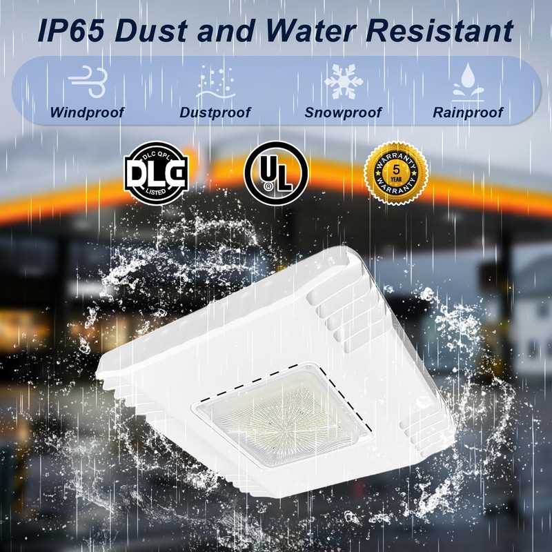 150W LED Canopy Light, 21000LM 5700K, Surface Mount LED Gas