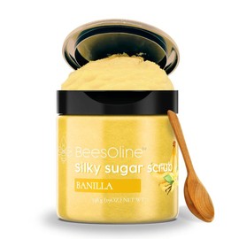 Beesoline Banilla Silky Sugar Scrub, Exfoliating, Biodegradable, Clean rinsing Body Care