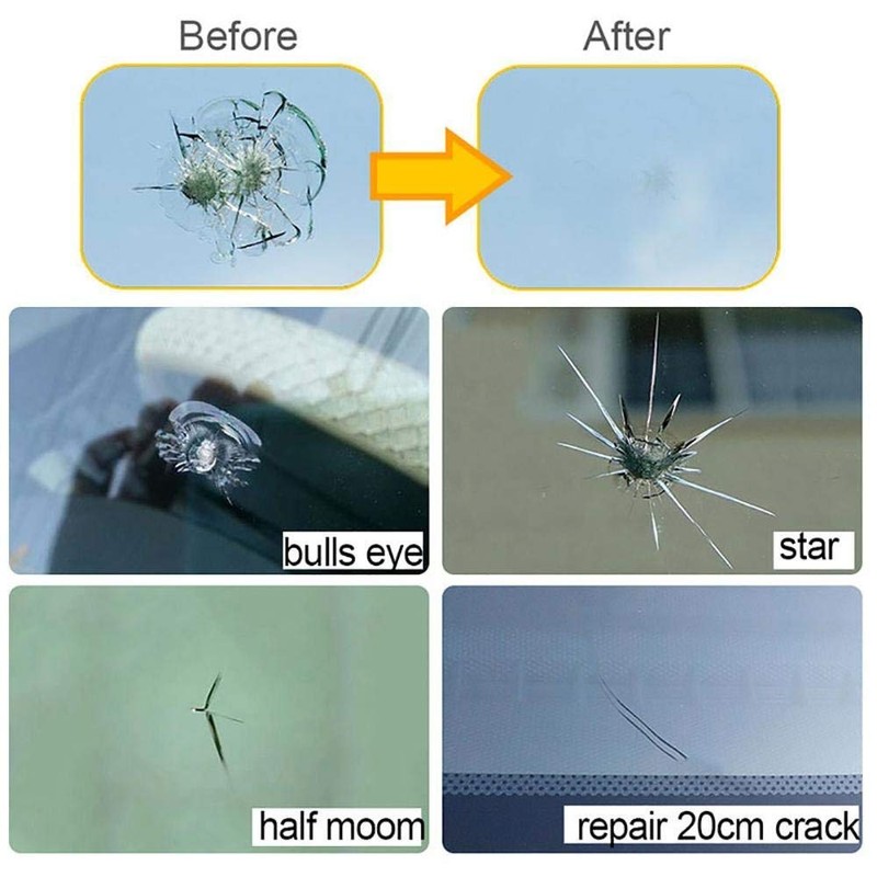 JAAGS Windshield Repair Kit for Big Crack and Broken Star