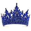 Tiaras y coronas grandes para mujer, coronas de vidrio alto,