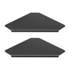 MKO Small Wall Mounted Floating Corner Shelves Metal Black Pack