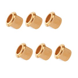 StewMac Vintage-style Guitar Tuner Bushings, Round Straight, Gold, Set of 6