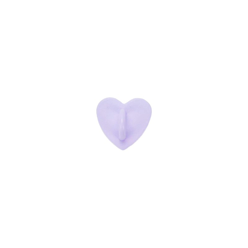 Pastlla 12Pcs Phone Charm Hook Adhesive (Purple, Heart Shaped)