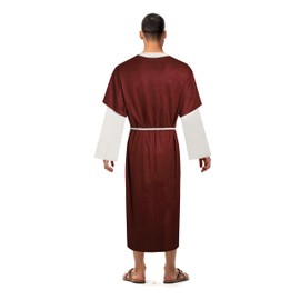 Gukefun Resurrection Jesus Costume Adult Men - Easter Biblical Robe & Tunic Set with Sash for Passion Play, Lent Season Church Performance.