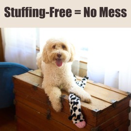 SPOT Skinneeez Crinklers Cow 23-Inch Stuffing-Free Squeaky Dog Toy – Interactive Plush Toy for Medium & Large Dogs – Mess Free Play for Light & Moderate Chewers