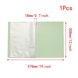 Lilaly 1 Pack Document Organizer Folio, Binder with Plastic Sleeves Presentation Folders, Plastic Sheet Protectors 30 Pockets(Light Green)