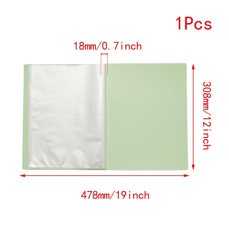 Lilaly 1 Pack Document Organizer Folio, Binder with Plastic Sleeves