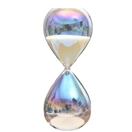 Falytemow Hourglass Sand Timer Glass Sand Timer Egg Hourglass for Kitchen Brushing Teeth School Teaching (Smooth, 15 Minutes)