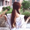 Vanilla blonde straight hair extensions Gorgeous colored hairpiece (WFHVCFF) / 바닐라블론드직모붙임머리 화려한 컬러헤어피스 (WFHVCFF)