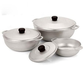 3Pieces Colombian Cast Aluminum or Dutch Oven Set with Lid