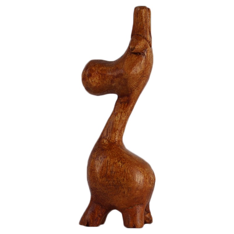 ART-CRAFT Wooden Giraffe Wood Carving Natural Miniature Height 10 cm