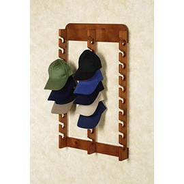 Touch of Class Wooden Cap Display Rack Windsor Oak Triple 30 Slots
