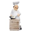Chef Cooking Figurine Small Stereoscopic Art Ornament Resin Decoration Statue