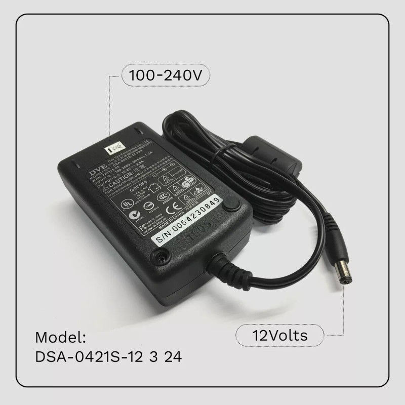 DVE DSA-0421S-12 3 24 AC-DC Adapter for Lorex LHV2000 LHV21082T