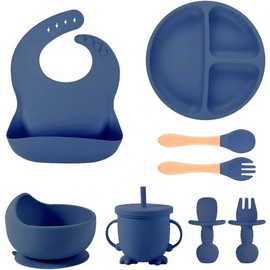 Juego de Platos y Cubiertos para Bebé de Silicona Raganet MDL-01 – 8 piezas