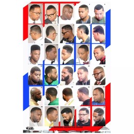 BARBER SALON BEAUTY SPA 24"X36" HAIR STYLE CUT DESIGN POSTER BOYS MEN ADULT