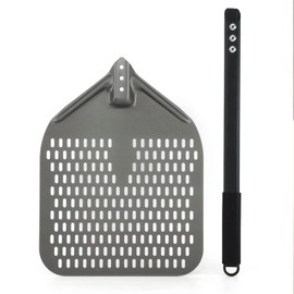 Li Zhen Metal Pizza Peel 12 Inch, Pizza Paddle, Stainless Steel Pizza Peel, Pizza Peal, Pizza Peel Turner, Pizza Oven Accessories, Pizza Turning Peel, Pizza Oven Tools, Pizza Making Accessories