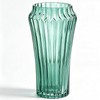 10 inch Green Glass Flower Vase for Pampas Grass, Medium