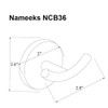 Nameeks NCB36 NCB Bathroom Hook, One Size, Chrome