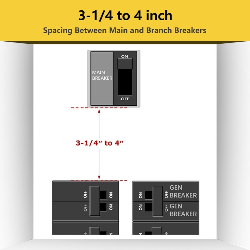 Generator Interlock Kit Compatible with Square D Vertical Main 150