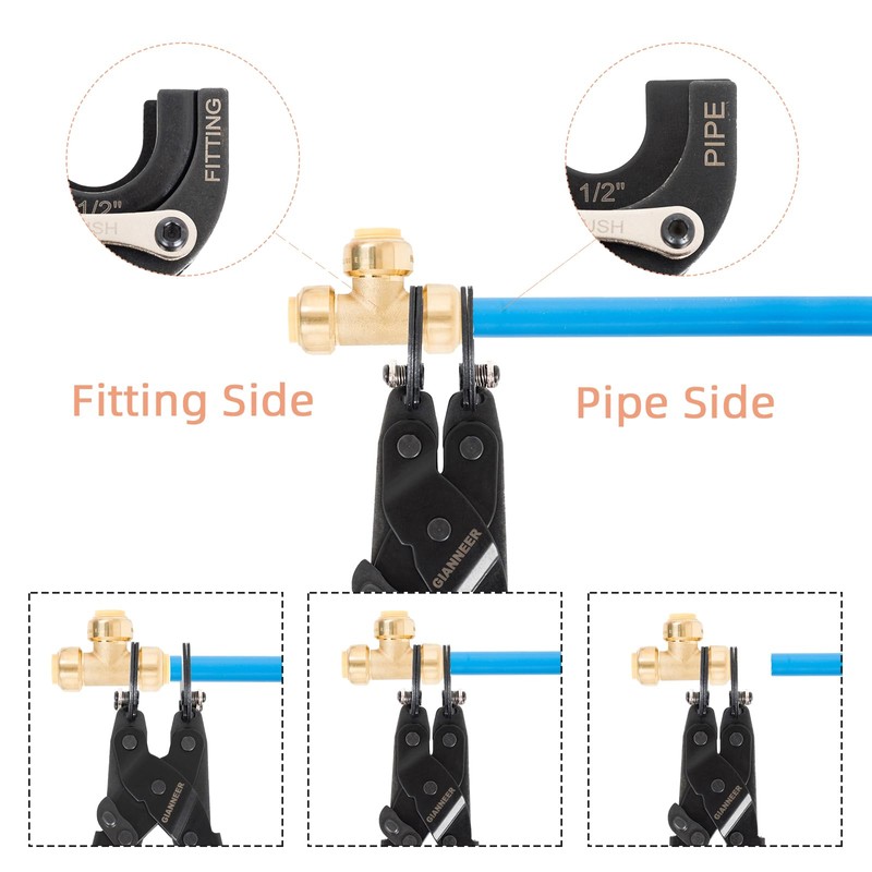 GIANNEER Push to Connect Removal Tool Disconnect Tongs for 1/2”,